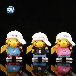 3 uds <span class=keywords><strong>gorra</strong></span> mochila Pikachu figura Anime dibujos animados ratón eléctrico muñeca estatua de juguete - Product Image 1