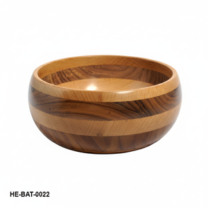 ชามไม้ทำมือ ชามเสิร์ฟธรรมชาติ เหมาะสำหรับสลัด ของว่าง ผลไม้ หรือใช้ตกแต่ง เพิ่มเสน่ห์แบบชนบท - Product Image 2