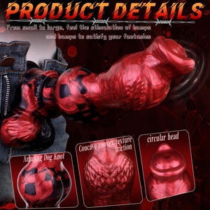 Soft Silicone Dog/Wolf Anus Plug Sex Toy Large Knot Water Spray Function Monster <b>Dildo</b> Penis for Men and Women - Product Image 6