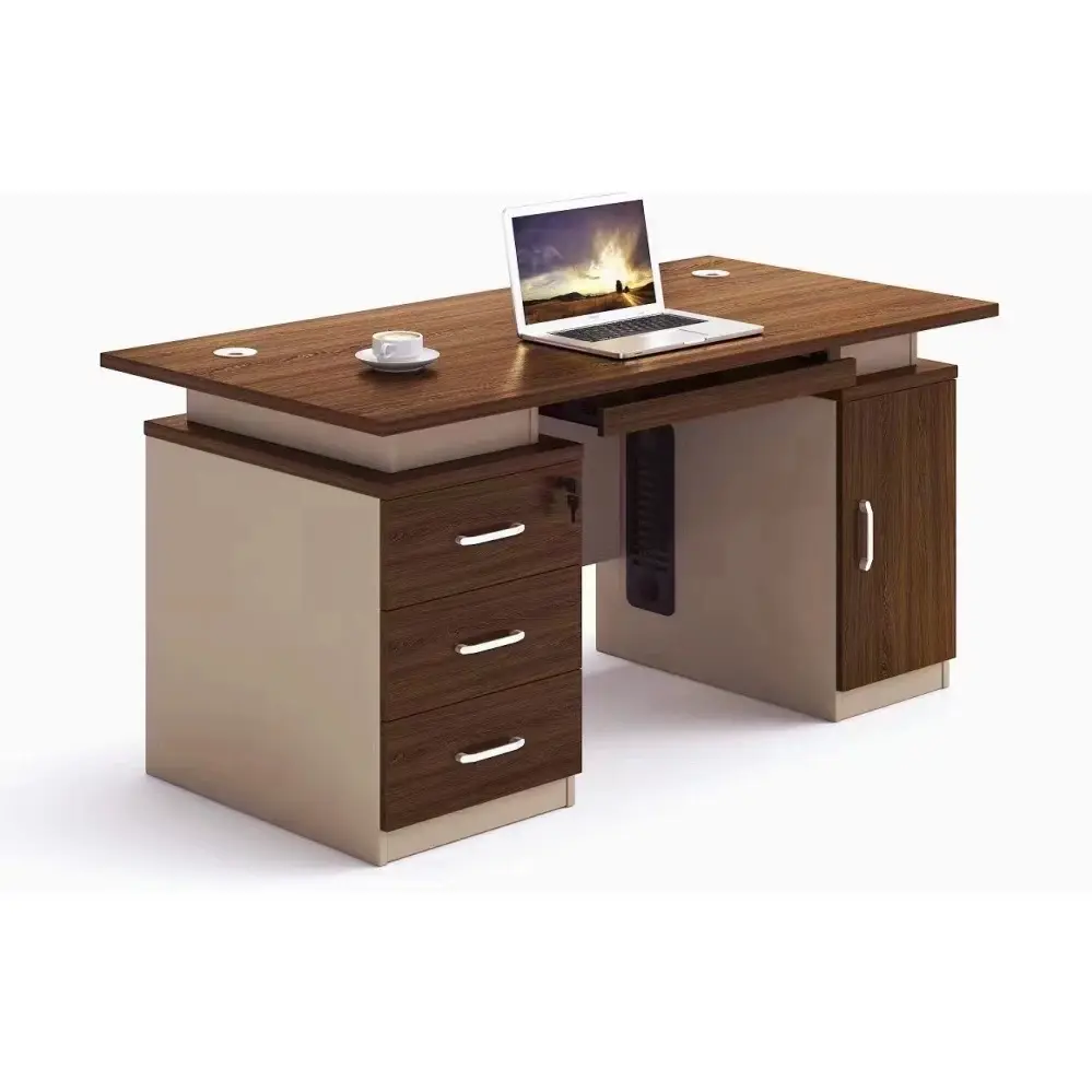 1,4 M popular tamaño pequeño proveedor de China al por mayor MDF muebles de escritorio de oficina de diseño para el escritorio del personal