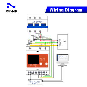 Compteur d'énergie numérique JSY-MK-339 150A 3P3W Din Rail 220V kilowattheure <span class=keywords><strong>Watt</strong></span> & Kwh moniteur wattmètre de puissance électrique - Product Image 5