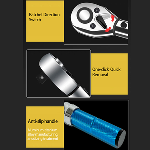 Bộ cờ lê lực xoay 1/4 inch bằng hợp kim, 5-25N.m, dụng cụ sửa xe đạp tự làm, mạ crôm, OEM ODM/cờ lê lực cơ khí - Product Image 2