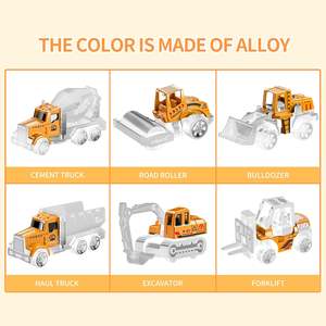 Giocattolo di attrito veicoli da costruzione giocattoli trasportino auto Set di 1:64 Mini modellino in lega di metallo auto bambini ragazzi giocattoli per bambini - Product Image 5