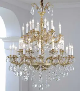 传统的高品质经典意大利柔和色调威尼斯水晶吊灯金色玛丽亚 · 特蕾莎酒店项目