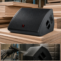 Speaker Monitor Panggung Koaksial Neodymium 12-inci Profesional 400W Paduan Titanium untuk Teater, Stadion Olahraga, Auditorium