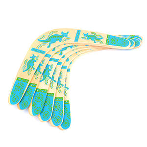 Usine en gros Offre Spéciale <span class=keywords><strong>dessin</strong></span> <span class=keywords><strong>animé</strong></span> Logo personnalisé enfants Style australien jouets de plein air en bois <span class=keywords><strong>Boomerang</strong></span> - Product Image 2