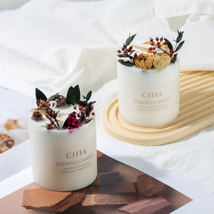 AIKUN bougies de luxe apaisent les nerfs et aident à dormir bougies de fleurs séchées parfumées décoration de la maison ensemble de cadeaux - Product Image 4