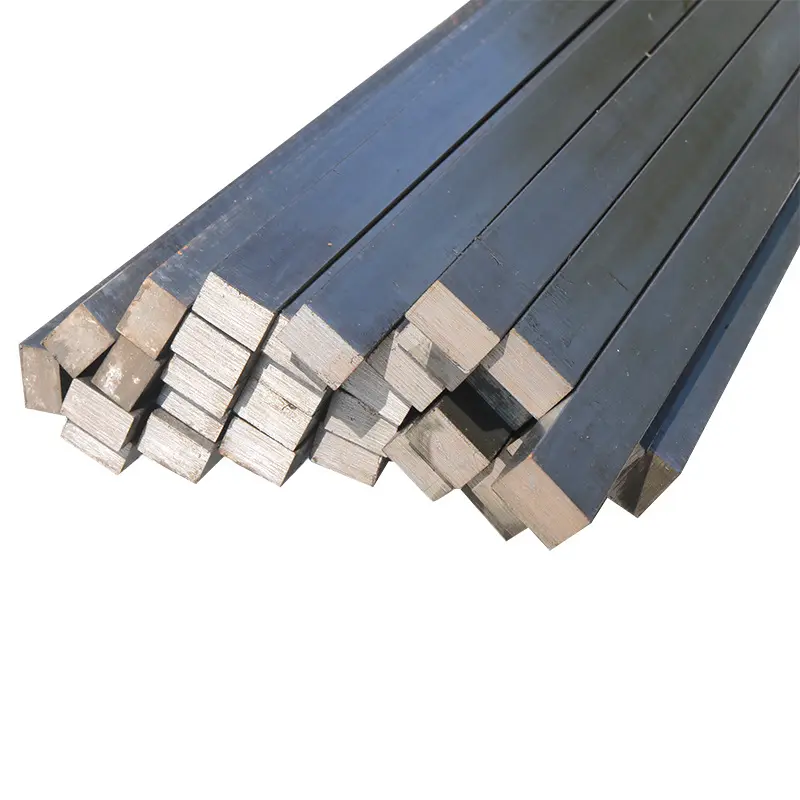 Barres carrées et rectangulaires douces à haute teneur en carbone de billette en acier au carbone Q235 laminées à chaud tiges de fer soudables solides MS