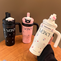 Termo Portátil de Gran Capacidad, Ecológico, para Estudiantes, Taza de Café con Asa, Diseño Simple y Moderno para Oficina