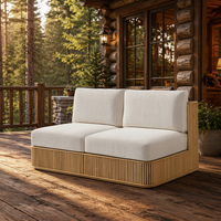 Ensemble de canapés modernes pour l'extérieur, chaise de loisirs, meubles de luxe en teck pour patio, balcon, jardin, imperméable et durable