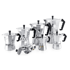 Cafetière Moka <span class=keywords><strong>italienne</strong></span> classique, machine à expresso pour cuisinière, cafetière Moka en acier inoxydable pour une infusion riche et corsée, café turc - Product Image 3