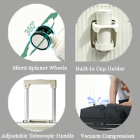 Valise de voyage minimaliste à compression sous vide de qualité supérieure, imperméable, anti-rayures, avec serrure, pour les voyages d'affaires et les vacances