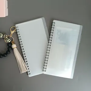 New Fashion Waterproof Portable Finance Bill Organizer glassato Pocket Budget Planner A6 Sprial Cash Book Budget Book 6 buste