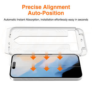 <span class=keywords><strong>Protection</strong></span> d'écran en verre trempé HD pour Samsung Galaxy S26 Ultra S25 S24 Plus, sans bulles, installation facile, applicateur anti-poussière automatique - Product Image 5