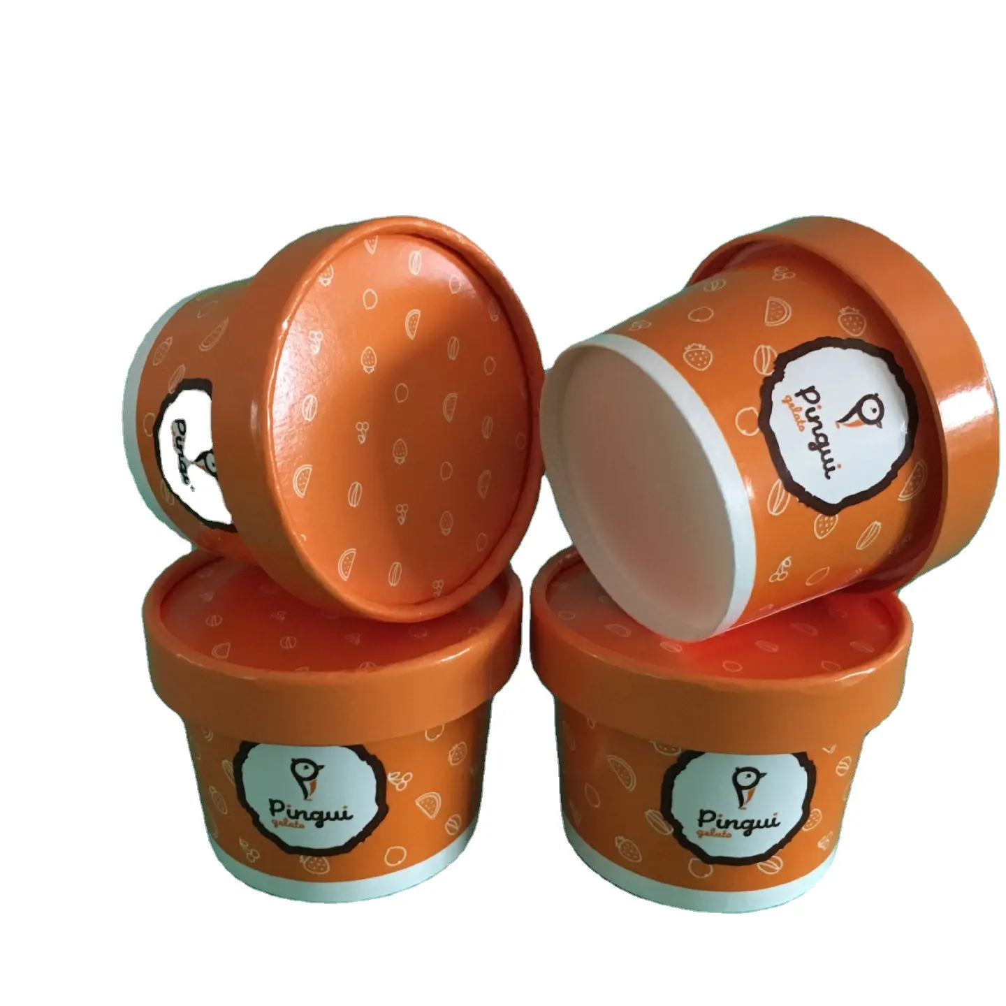 Wholesale custom packaging box containers ice cream paper tubs ice cream paper cup container