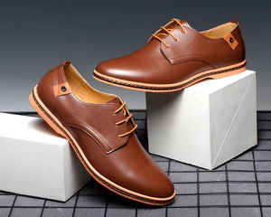 Zapatos Oxford de Cuero Genuino para Hombre, Estilo Italiano de Alta Gama, Hechos a Mano, para Boda, con Cierre Deslizante, Otoño, Ligeros, Bordados, Camuflaje - Product Image 3