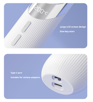 Sisir Ion Negatif Tanpa Kabel Mini Pelurus Rambut 2600mAh Portabel USB C Isi Ulang Sikat Panas untuk Penataan Rambut Wanita