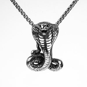 Collar de serpiente de acero inoxidable Hip Hop Punk con cadena de eslabones joyería gótica - Product Image 6