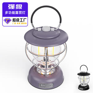 Lanterne rétro rechargeable pour le camping, lumière LED blanc chaud, lampe de tente portable pour l'extérieur avec charge Type C - Product Image 3