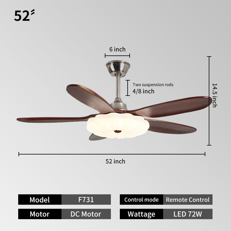 52inch -Silver + walnut color