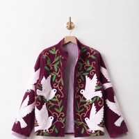 Blouson d'hiver en velours Suzani fait main, col en V, doublure en coton respirante, séchage rapide, taille unique, vêtement ethnique B2B