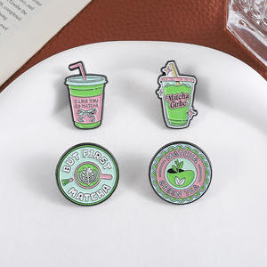 Produsen Grosir Minuman Teh Hijau Matcha Girlie Pin Enamel Lunak Keras Teh Matcha Metalicos Pines Hadiah Promosi - Product Image 6