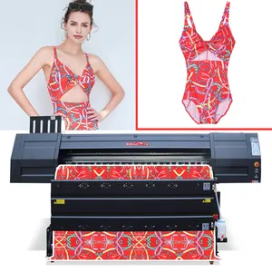 Kingjet I3200 1.8M 1.9M Digitale Textieldruk Machine Vlag Banner Polyester Stof Printer Inkjet Dye Sublimatie Printer