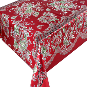 Nappe PVC Florale Vintage Multicolore avec Bordure en Dentelle Élégante, Imperméable et Facile à Nettoyer <span class=keywords><strong>pour</strong></span> Événements Domestiques - Product Image 6