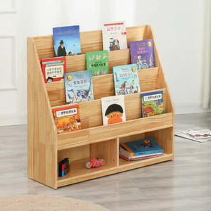 Estantería de libros para guardería, estantería de madera para preescolar, estantería Montessori para libros de guardería, muebles para el hogar - Product Image 1