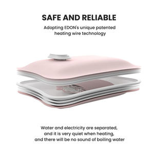 Bolsa de agua caliente 1000ml Botella de agua caliente eléctrica recargable Bolsa de agua caliente con cubierta suave - Product Image 6