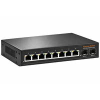 Switch PoE 8 Port 2.5G Dengan Uplink 10G SFP+ Hub Konektivitas Jaringan Multi-Gigabit Standar IEEE 802.3at Sumber Pabrik Terpercaya