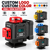 Niveau laser vert 4D à 16 lignes, faible MOQ, OEM ODM, logo personnalisé, boîtier multicolore, affichage numérique, auto-nivelant pour la pose de revêtements de sol