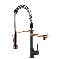 Robinet de cuisine moderne à une poignée en acier inoxydable de haute qualité anti-éclaboussures double eau chaude/froide robinet en céramique robinet de bassin