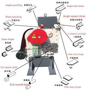 Multifunctional 10mm CN Ironworker Electrical <b>Punching</b> & Shearing <b>Machine</b> with Hydraulic Source Used for Foot Panel Control - Product Image 5
