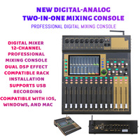 Console de mixage audio hybride compacte X12 12 canaux avec égaliseur 7 bandes intégré et lecteur MP3 pour enregistrement en studio et conférences