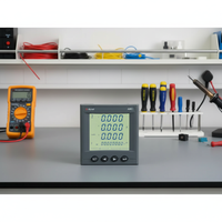 Compteur d'énergie triphasé Acrel AMC96L avec écran LCD de type panneau, 45-65Hz, RS485 Modbus-RTU, 660V AC, pour la surveillance de l'énergie solaire des postes de transformation