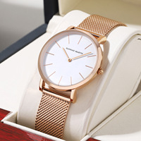 Nouvelle montre pour femme à mouvement quartz japonais étanche 30m, style minimaliste nordique de luxe en acier inoxydable