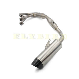 Système d'échappement en fibre de carbone pour moto Yamaha <span class=keywords><strong>MT09</strong></span> <span class=keywords><strong>Tracer</strong></span> XSR900 2024 2025, en alliage de titane argenté, 51 mm, en acier inoxydable, neuf - Product Image 3