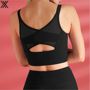 Good quality sexy back women fashion sports fitness yoga bra fitness mesh fabric fit comfortably into <span class=keywords><strong>the</strong></span> body - Product Image 4