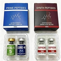Étiquettes et boîtes personnalisées pour flacons de peptides imperméables, adhésif durable pour expédition maritime longue distance, fabricant de flacons de 10 ml