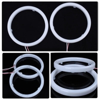 Blanc Jaune Rouge Vert Bleu 1 Paire Ange Yeux Halo Anneaux 60/70/80/90/100/110/120 MM Voiture Led Coton Lumières 12v Cercle Anneau Lumière