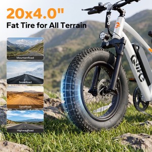 Vélos de montagne électriques Qlife Racer US, livraison gratuite, 500 W, pneus larges, 48 V, 10,4 Ah - Product Image 6