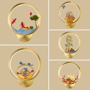 Lámpara de Pared de Estilo Chino Moderno para Dormitorio, Lámpara de Noche Decorativa de Esmalte de Alta Gama, Nueva Obra de Arte para Dormitorio Principal - Product Image 4