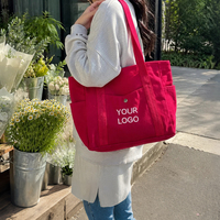 Bolsa de Lona de Gran Capacidad con Logotipo Personalizado, con Dos Asas, Bolsa de Hombro Portátil para Compras, Viajes y Actividades al Aire Libre