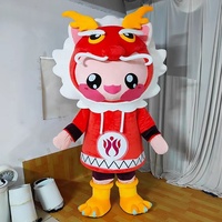 Personnalisez le costume de mascotte tête de dragon du Nouvel An chinois pour le site de l'événement afin d'embellir l'ambiance festive