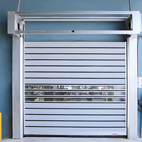 Porte rapide de sécurité en aluminium à spirale, automatique, industrielle, à isolation thermique pour supermarché