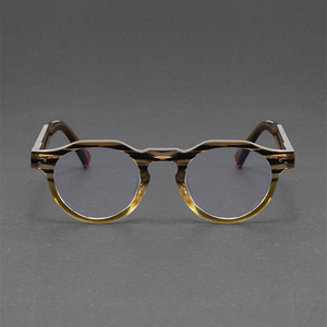 Nouveau cadre de lunettes élégant pour hommes Anti lumière bleue petit cercle irrégulier rétro Insert en métal Monturas Gafas - Product Image 5