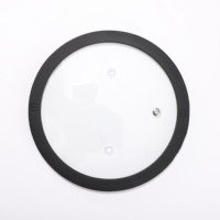 Couvercle en verre trempé avec poignée tactile en silicone, résistant à la chaleur, compatible four, écologique, de haute qualité, antiadhésif pour casseroles et poêles
