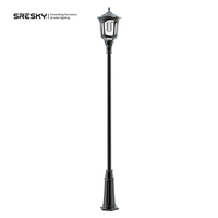 SRESKY lampu Jalan lanskap Tenaga Surya, lampu Jalan kecerahan tinggi 3000LM dengan lampu tongkat Jalan tenda Surya untuk luar ruangan