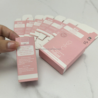 Boîte d'emballage cosmétique personnalisée en gros avec logo, pliable, à rabat supérieur et fond auto-verrouillant, pour produits de soin et de manucure